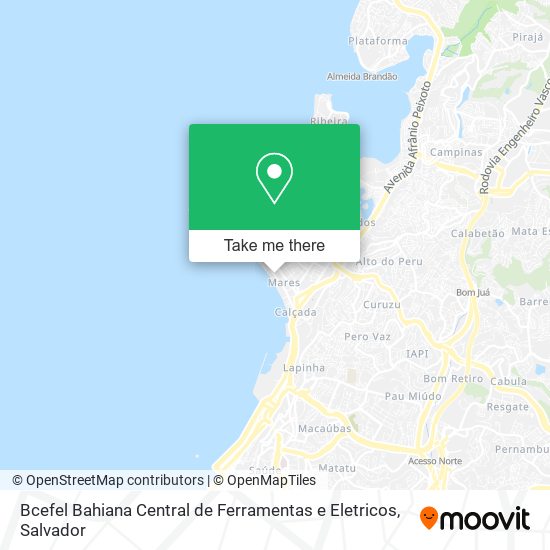 Mapa Bcefel Bahiana Central de Ferramentas e Eletricos