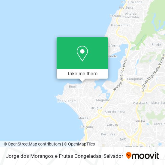 Mapa Jorge dos Morangos e Frutas Congeladas