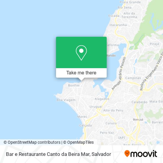 Mapa Bar e Restaurante Canto da Beira Mar