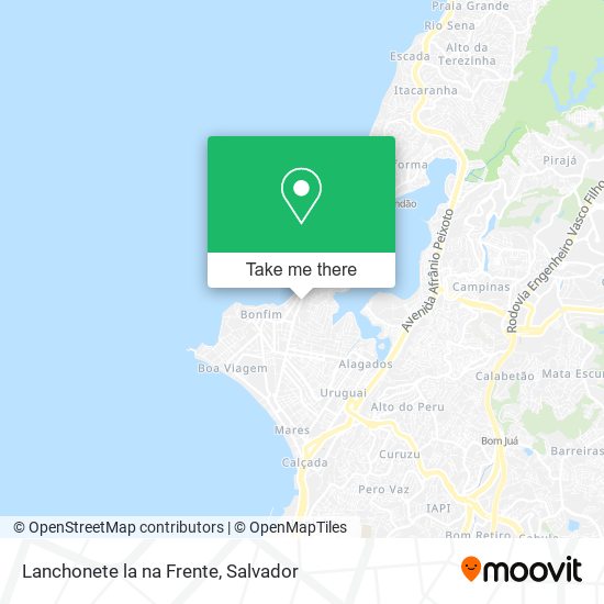 Lanchonete la na Frente map