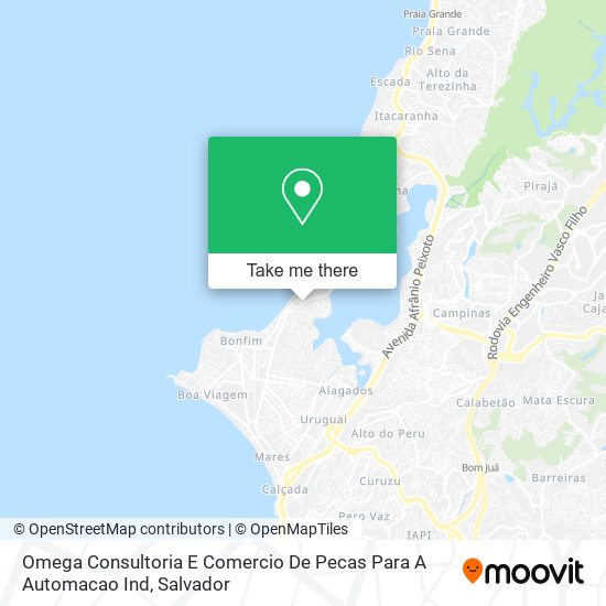 Mapa Omega Consultoria E Comercio De Pecas Para A Automacao Ind