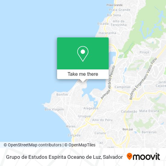 Mapa Grupo de Estudos Espírita Oceano de Luz