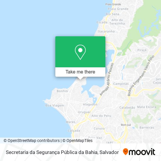 Mapa Secretaria da Segurança Pública da Bahia