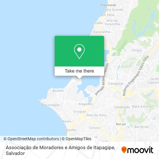 Mapa Associação de Moradores e Amigos de Itapagipe