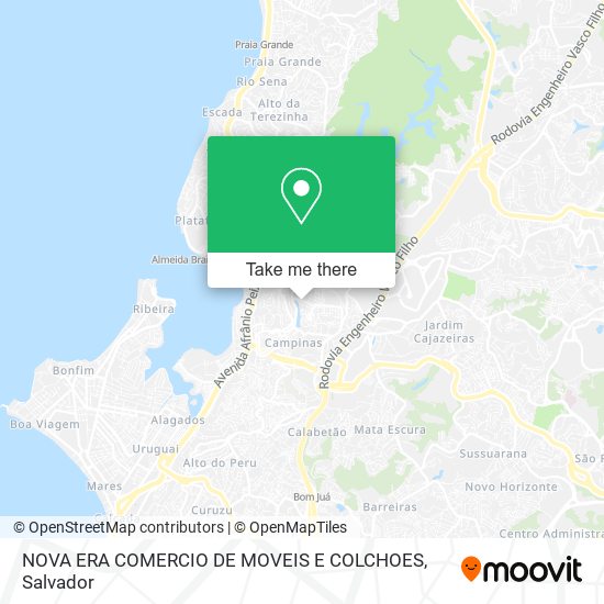 NOVA ERA COMERCIO DE MOVEIS E COLCHOES map