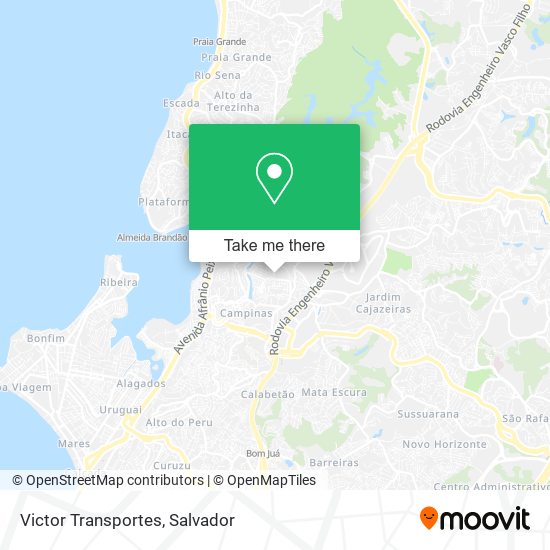 Victor Transportes map