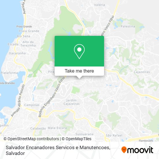 Salvador Encanadores Servicos e Manutencoes map