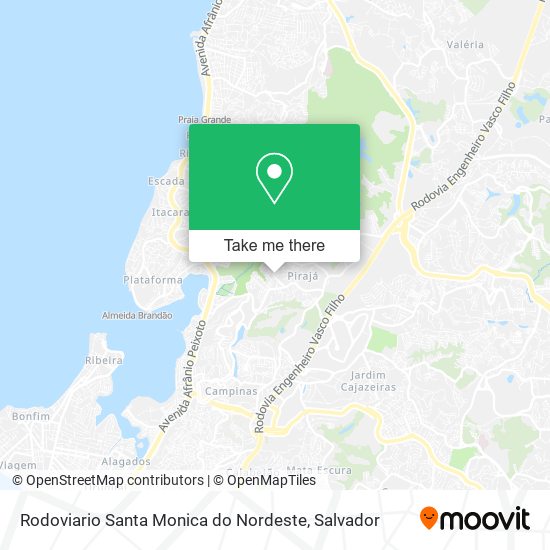Rodoviario Santa Monica do Nordeste map