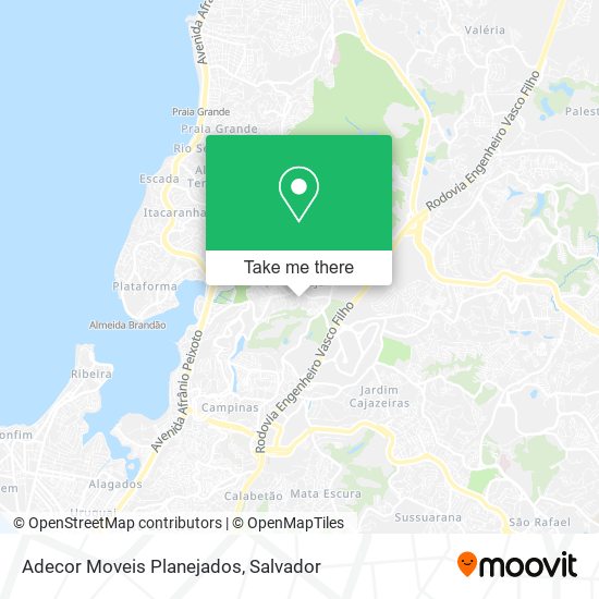 Mapa Adecor Moveis Planejados