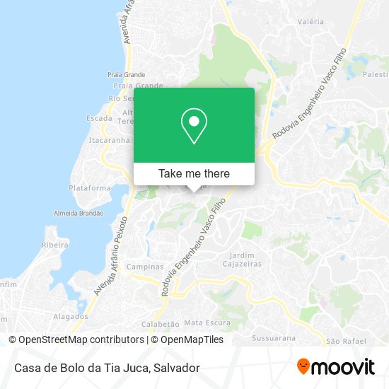 Mapa Casa de Bolo da Tia Juca