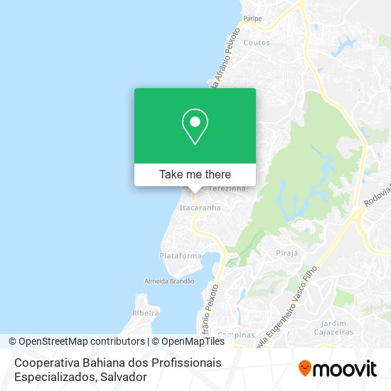 Mapa Cooperativa Bahiana dos Profissionais Especializados