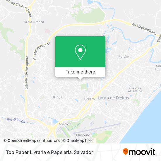 Mapa Top Paper Livraria e Papelaria