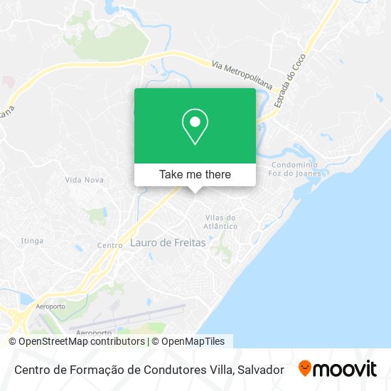 Mapa Centro de Formação de Condutores Villa