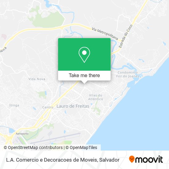 Mapa L.A. Comercio e Decoracoes de Moveis