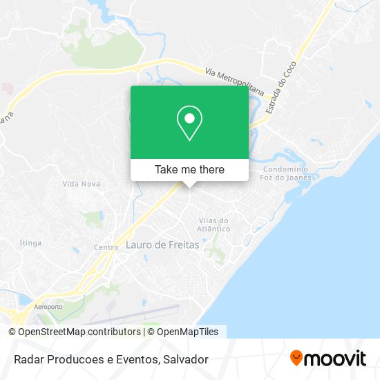 Radar Producoes e Eventos map