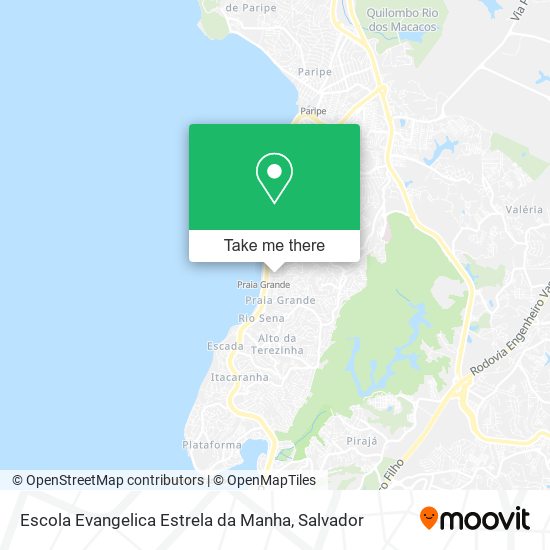 Mapa Escola Evangelica Estrela da Manha