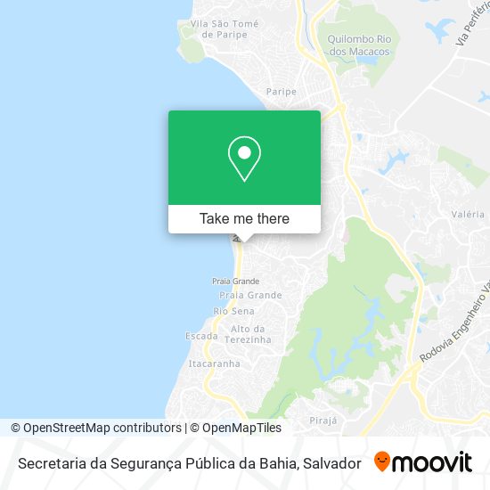 Mapa Secretaria da Segurança Pública da Bahia