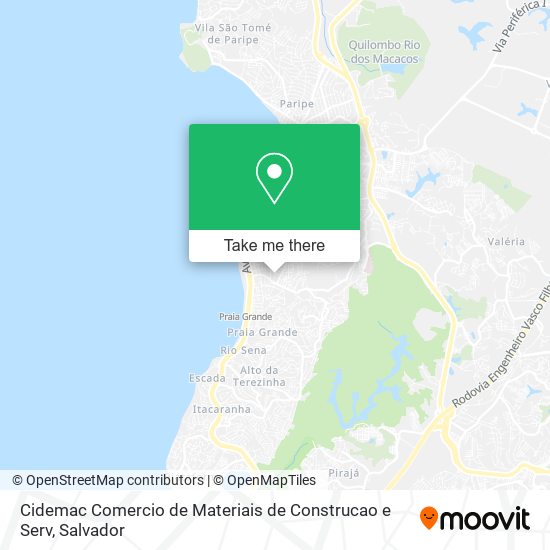 Mapa Cidemac Comercio de Materiais de Construcao e Serv