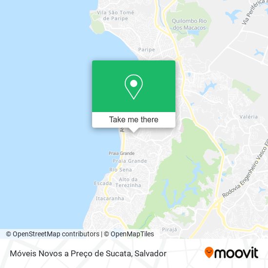 Mapa Móveis Novos a Preço de Sucata