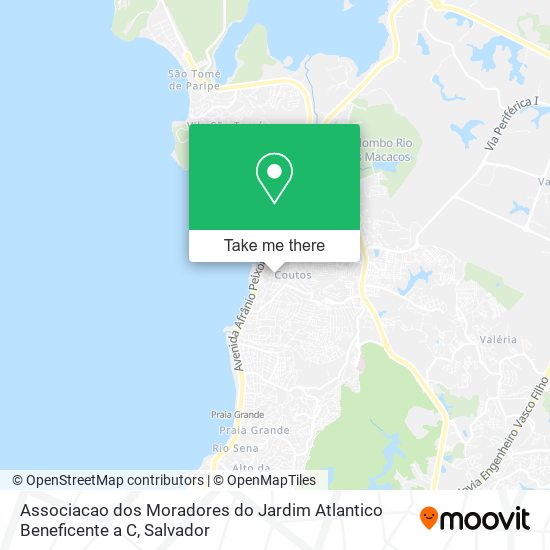 Mapa Associacao dos Moradores do Jardim Atlantico Beneficente a C