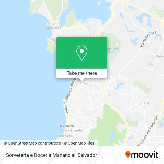 Mapa Sorveteria e Doceria Manancial