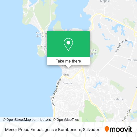 Mapa Menor Preco Embalagens e Bomboniere