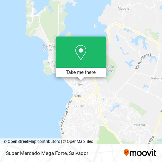 Mapa Super Mercado Mega Forte