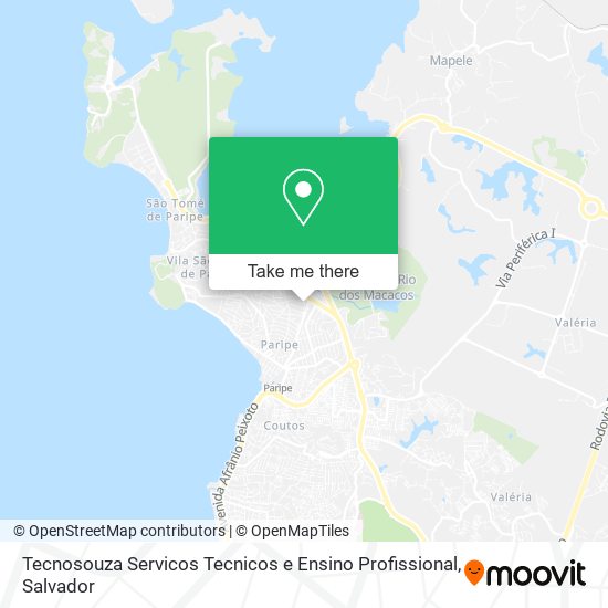 Mapa Tecnosouza Servicos Tecnicos e Ensino Profissional