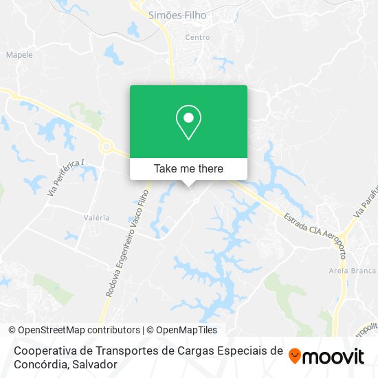 Mapa Cooperativa de Transportes de Cargas Especiais de Concórdia