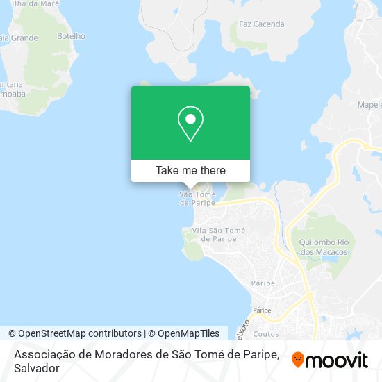 Mapa Associação de Moradores de São Tomé de Paripe