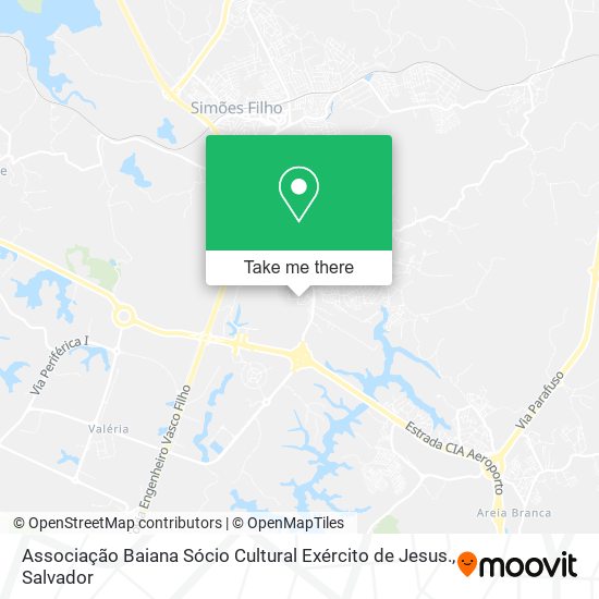 Mapa Associação Baiana Sócio Cultural Exército de Jesus.