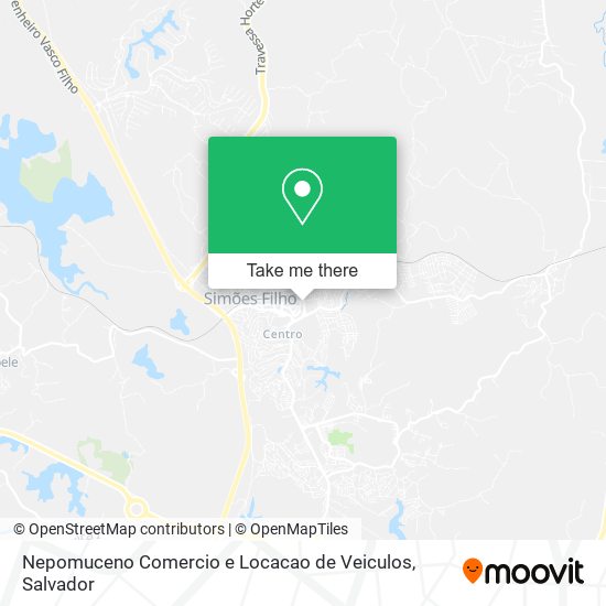 Mapa Nepomuceno Comercio e Locacao de Veiculos