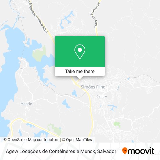 Agew Locações de Contêineres e Munck map