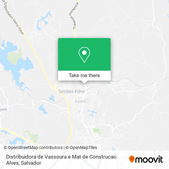 Mapa Distribuidora de Vassoura e Mat de Construcao Alves