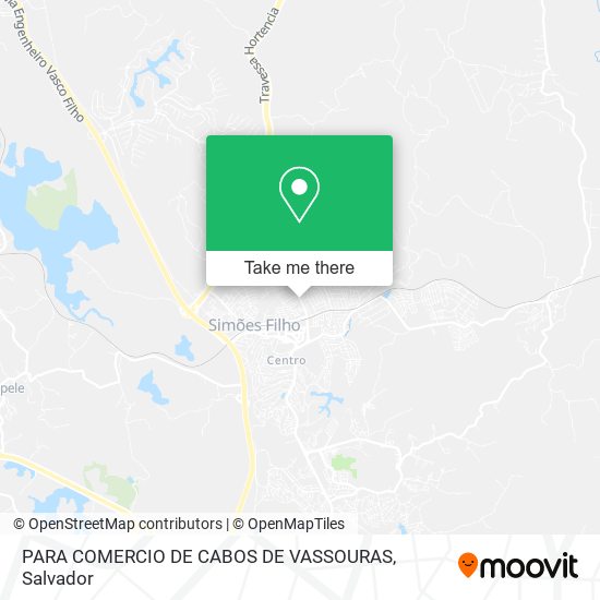 Mapa PARA COMERCIO DE CABOS DE VASSOURAS