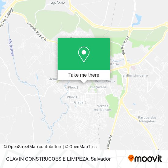 Mapa CLAVIN CONSTRUCOES E LIMPEZA