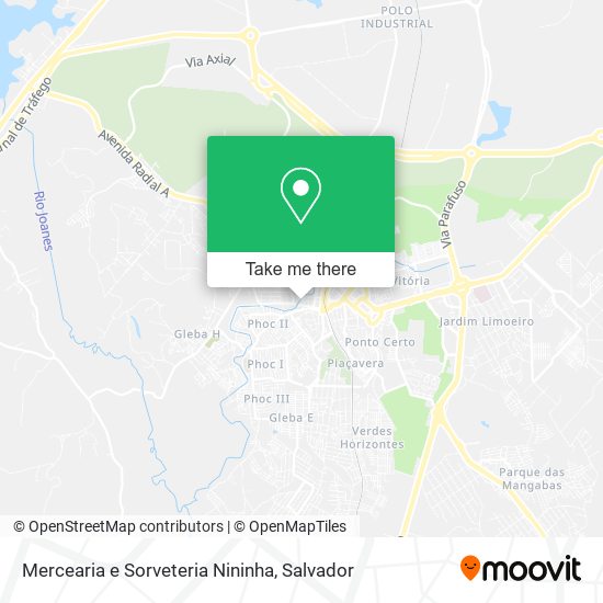 Mapa Mercearia e Sorveteria Nininha