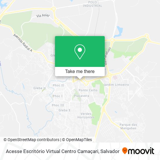 Mapa Acesse Escritório Virtual Centro Camaçari