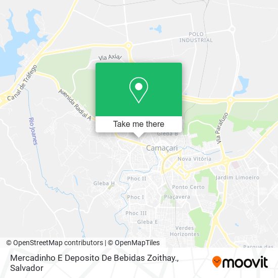 Mercadinho E Deposito De Bebidas Zoithay. map