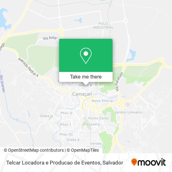 Mapa Telcar Locadora e Producao de Eventos