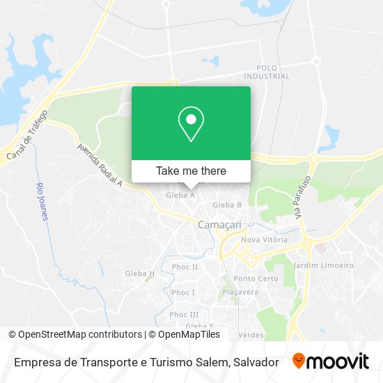 Mapa Empresa de Transporte e Turismo Salem