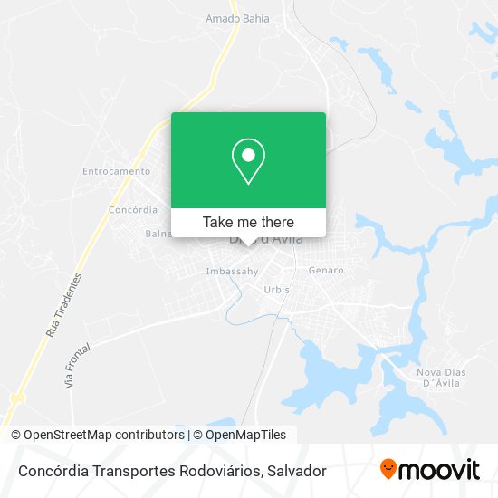 Mapa Concórdia Transportes Rodoviários