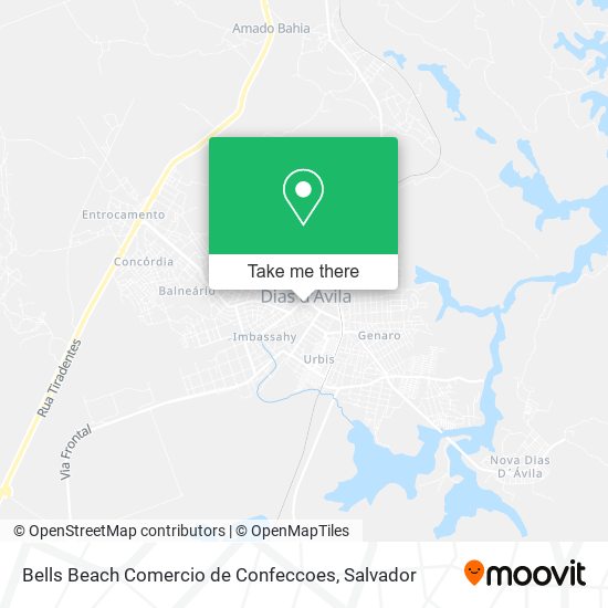 Mapa Bells Beach Comercio de Confeccoes