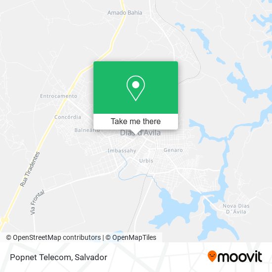 Mapa Popnet Telecom