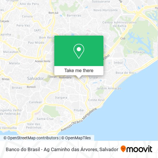 Banco do Brasil - Ag Caminho das Árvores map