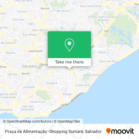 Mapa Praça de Alimentação -Shopping Sumaré