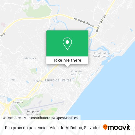 Rua praia da paciencia - Vilas do Atlântico map