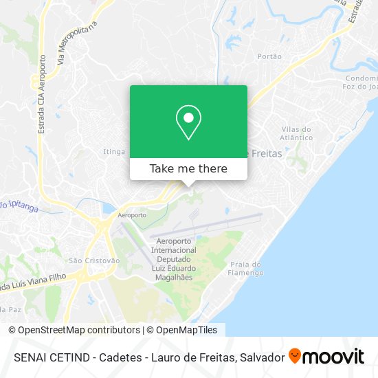 Mapa SENAI CETIND - Cadetes - Lauro de Freitas