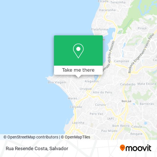 Mapa Rua Resende Costa