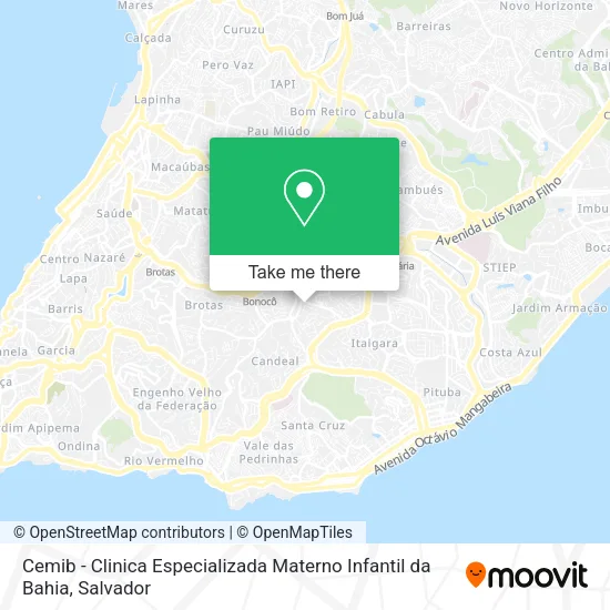 Cemib - Clinica Especializada Materno Infantil da Bahia map